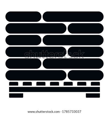 Pallet construction sacks icon. Simple illustration of pallet construction sacks vector icon for web design isolated on white background
