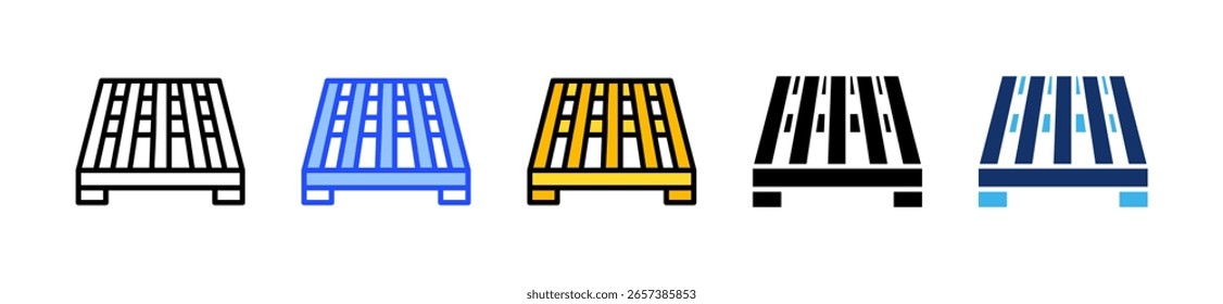 Colección del icono de la plataforma con los estilos múltiples