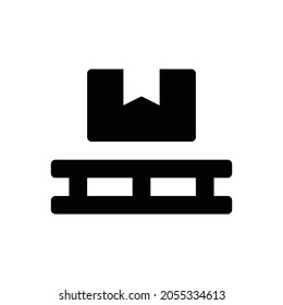 pallet Icon. Flat style design isolated on white background. Vector illustration