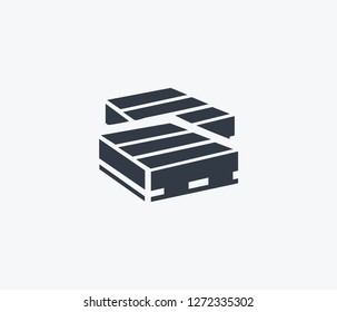 Pallet icon isolated on clean background. Pallet icon concept drawing icon in modern style. Vector illustration for your web mobile logo app UI design.