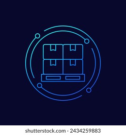 pallet icon in linear design