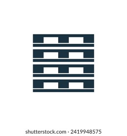 Icono de pallet sobre fondo blanco.