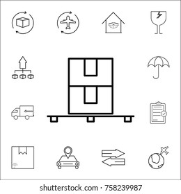 Pallet icon. Set of Logistic icons. Premium quality graphic design. Signs, outline symbols collection, simple thin line icon for websites, web design, mobile app icon on White background