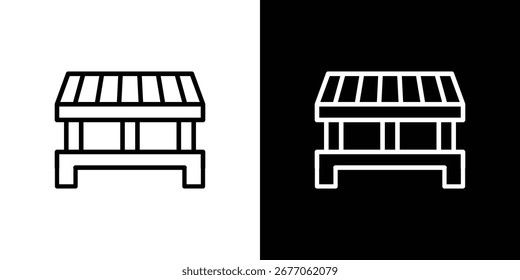 Ícone Palete. Linha fina simples, vetores de contorno
