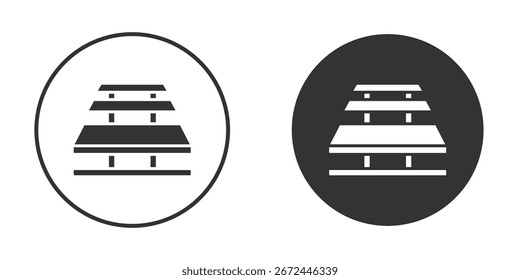 Pallet icon vector clipart in black colors. suitable for graphic work