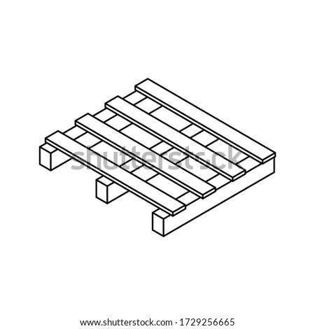 Pallet icon vector. Export illustration sign. warehouse symbol.