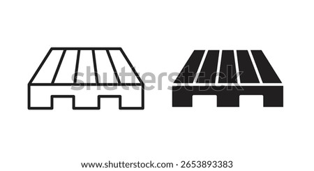 Pallet icon vector illustration on a transparent background.