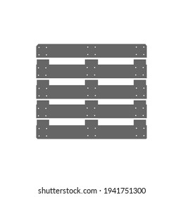 Pallet isolated icon. Simple element illustration from delivery and logistic concept. pallet editable logo symbol design on white background.