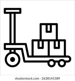 Pallet Jack Icon Element For Design