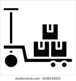 Pallet Jack Icon Element For Design