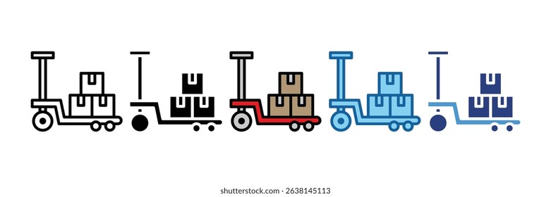Pallet Jack Icon Element For Design