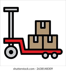 Pallet Jack Icon Element For Design
