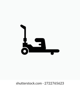 Pallet Jack Icon Silhoutte Plantilla de estilo de Vector