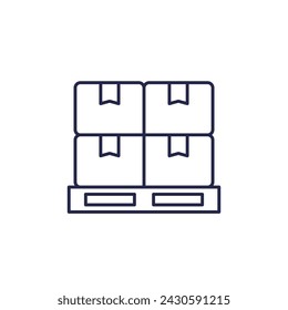 pallet line icon on white