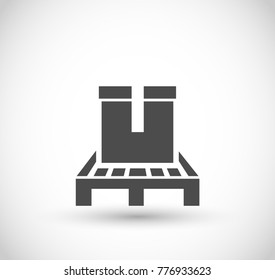 Pallet with package icon vector