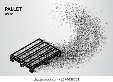 Pallet of particles. Pallet consists of small circles. Vector illustration.