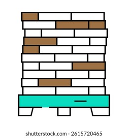 pallet peat line icon vector. pallet peat sign. isolated symbol illustration