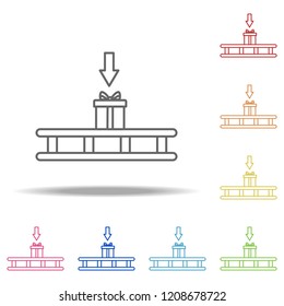 Pallet send gift  icon. Elements of Global Logistics in multi color style icons. Simple icon for websites, web design, mobile app, info graphics