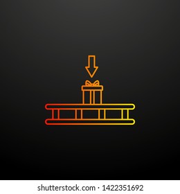 Pallet send gift  nolan icon. Elements of global logistics set. Simple icon for websites, web design, mobile app, info graphics