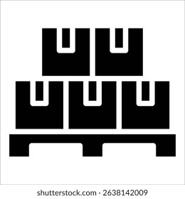 Pallet Stack Icon Element For Design