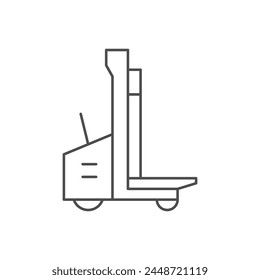 Pallet stacker line outline icon