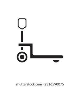 Ilustración de vectores de iconos rellenados por pallet Trolley