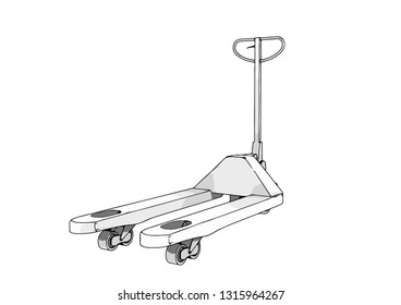 pallet truck vector