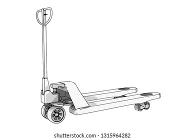 pallet truck vector