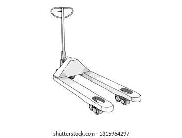 pallet truck vector