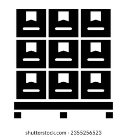 Pallet Vector Glyph Icon For Personal And Commercial Use.
