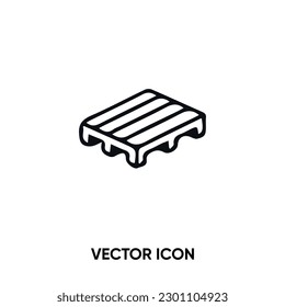 Pallet vector icon. Modern, simple flat vector illustration for website or mobile app. Shiping symbol, logo illustration. Pixel perfect vector graphics	