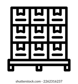 Diseño de iconos de línea de vector de paleta