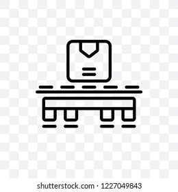 Pallet vector linear icon isolated on transparent background, Pallet transparency concept can be used for web and mobile