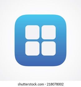 Pallet View icon in flat style on the rounded button