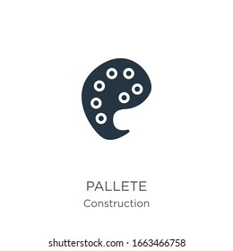 Pallete Icon Vektorillustration. Trendy flache Palettensymbol aus Bausammlung einzeln auf weißem Hintergrund. Vektorillustration-Illustration kann für Web- und Mobile-Grafikdesign, Logo, eps10 verwendet werden