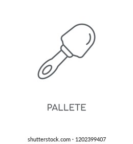 Pallete linear icon. Pallete concept stroke symbol design. Thin graphic elements vector illustration, outline pattern on a white background, eps 10.