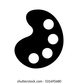 pallete paint isolated icon vector illustration design
