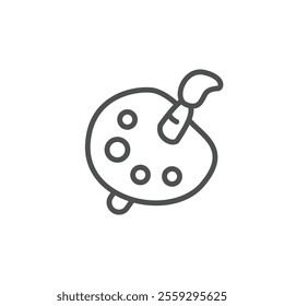 pallete thin outline icon vector design good for web or mobile app