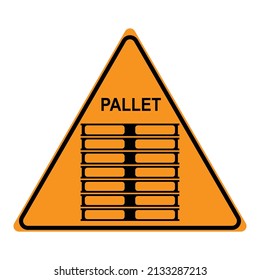 Pallets icon. Vector sign symbol. Isolated on white background.