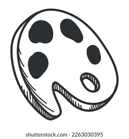 pallette creative art supply icon