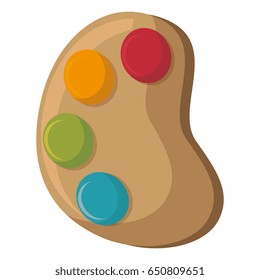 pallette paint isolated icon