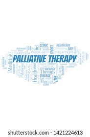 Palliative Therapy word cloud. Wordcloud made with text only.