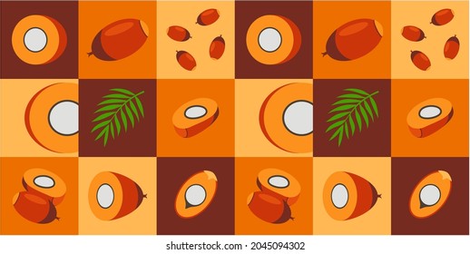 Palm abstraktes, nahtloses geometrisches Vektormuster für Verpackungsdesign