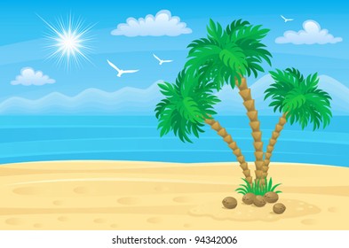 Palm Beach Stock Vector (Royalty Free) 94342006 | Shutterstock