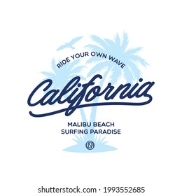 Palm Beach Florida stylish graphic t-shirt vector design, typography. Design for poster, print on the theme of summer. Vector illustration.
