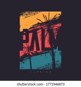 Palm Beach Florida vector t-shirt design, poster, print.