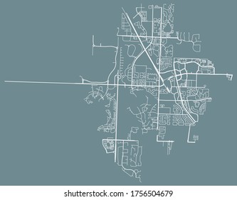 Palm Beach Gardens, Florida, United States urban city map, roads transport network, downtown and suburbs, town footprint, poster