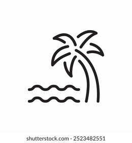 palm beach icon sign vector