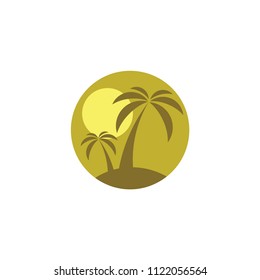 palm beach icon vector sign 