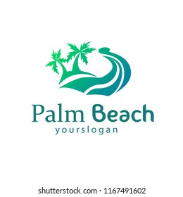 palm beach logo concept vektor